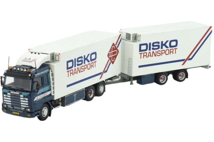 Disko Scania 143 冷蔵トラック・トレーラー トレーラー / Tekno 1/50 建設機械模型 工事車両