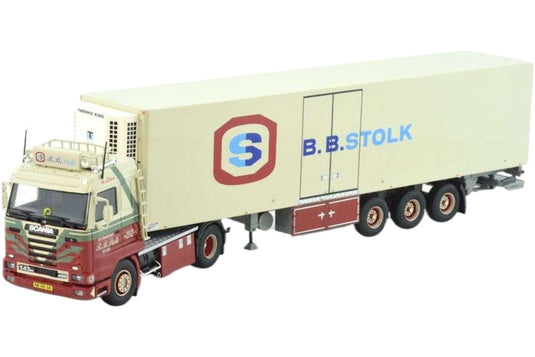B.B. Stolk Scania 143-450 冷蔵セミトレーラー トレーラー / Tekno 1/50 建設機械模型 工事車両