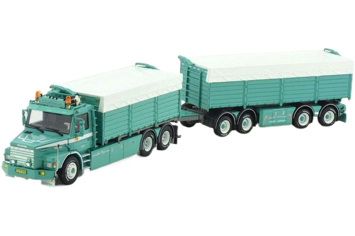 Jakob Pedersen Scania 142 Torpedo バルクセミトレーラー トラック / Tekno 1/50 建設機械模型 工事車両