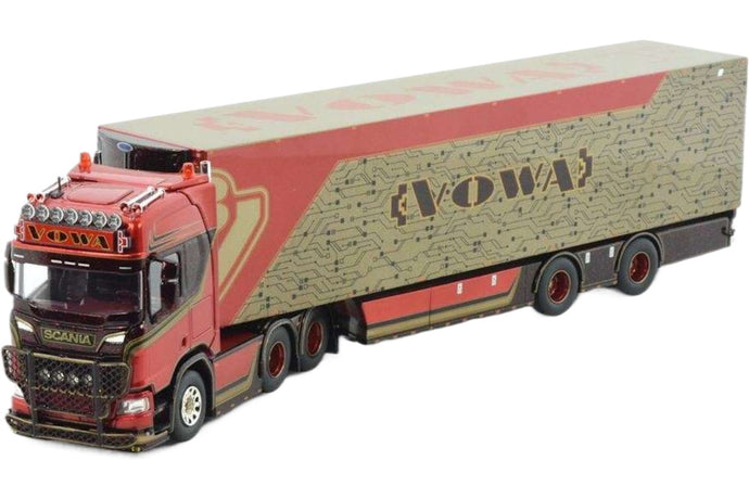 Vowa Scania Next Gen Rシリーズ ハイライン 冷蔵セミトレーラー トレーラー / Tekno 1/50 建設機械模型 工事車両