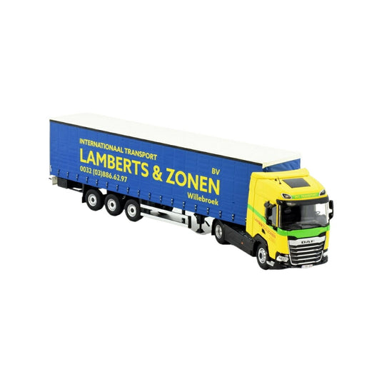 Lamberts DAF XF 4x2 Curtain Tarpaulin トラック / TEKNO 1/50 建設機械模型 工事車両