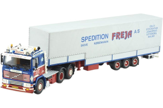 Morten Nielsen Volvo F12 カーテンサイド セミトレーラー / TEKNO 1/50 建設機械模型 工事車両