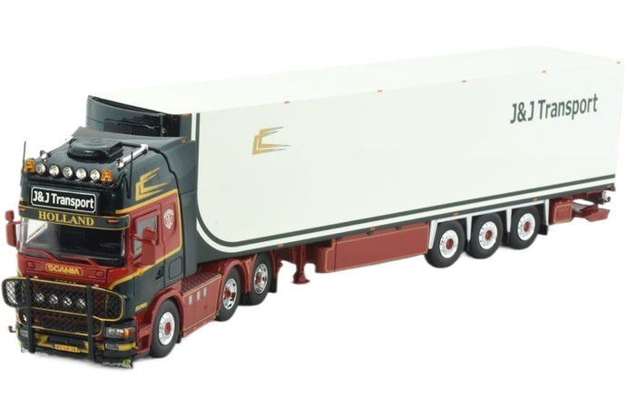 JJ Transport Scania 4 Serie Topline 164 480 冷凍セミトレーラー / TEKNO 1/50 建設機械模型 工事車両