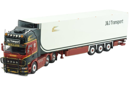 JJ Transport Scania 4 Serie Topline 164 480 冷凍セミトレーラー / TEKNO 1/50 建設機械模型 工事車両