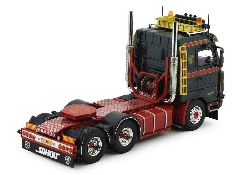 ギャラリービューアに画像をロードする, J&amp;J TransportScania 143-450 6x2 sleepas trekkerトラクタ トラック/Tekno 1/50 建設機械模型　ミニチュア
