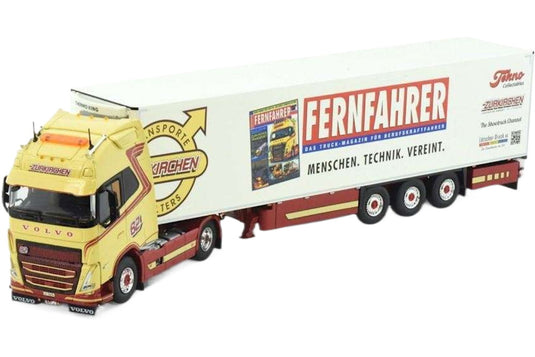 Zurkirchen Fernfahrer Volvo FH05 Globetrotter XL 冷蔵セミトレーラー 3軸 トレーラー / Tekno 1/50 建設機械模型 工事車両
