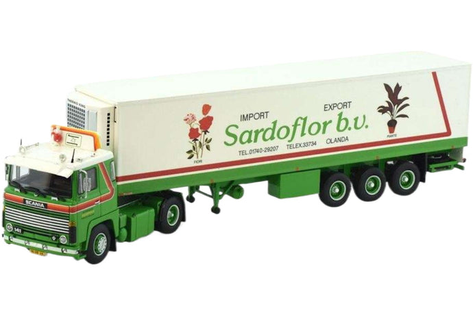 Zuijderwijk Sardoflor Scania 141 冷蔵セミトレーラー 3軸 トレーラー / Tekno 1/50 建設機械模型 工事車両