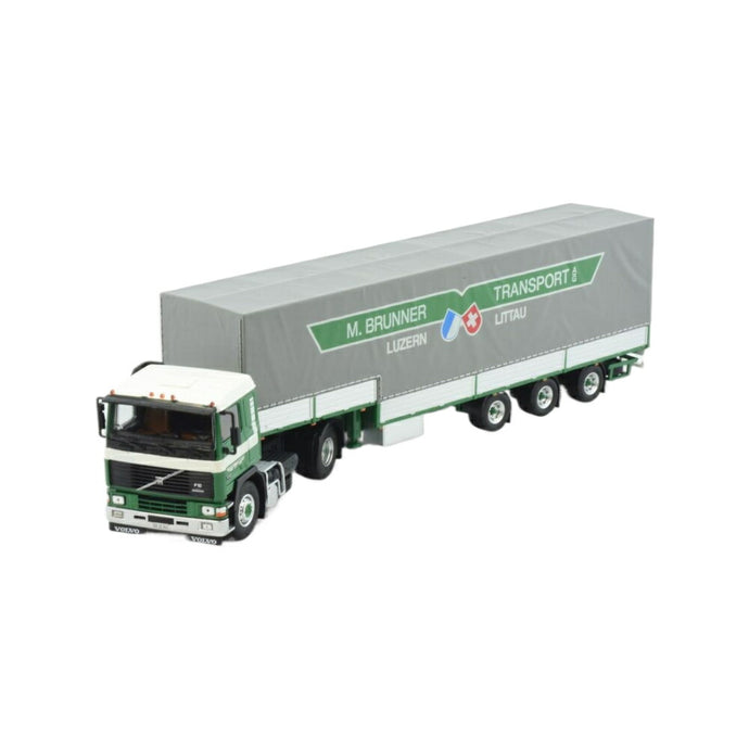 Brunner Volvo F12 Tarpaulin Semitrailer トラック / TEKNO 1/50 建設機械模型 工事車両