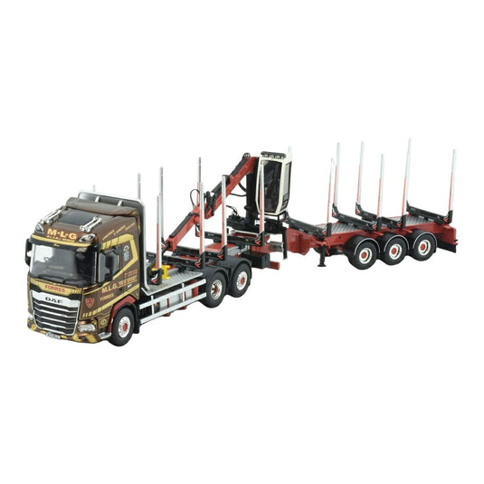 MLG Transport DAF XF ウッドトレーラー / Tekno 1/50 ミニカー トラック模型