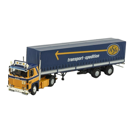ASG Klippan スカニア 141 カーテンサイドセミトレーラー / Tekno 1/50 ミニカー トラック模型