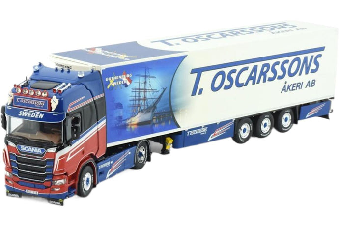 Oscarssons Akeri Scania Next Gen R Highline 4x2 冷凍セミトレーラー / TEKNO 1/50 建設機械模型 工事車両