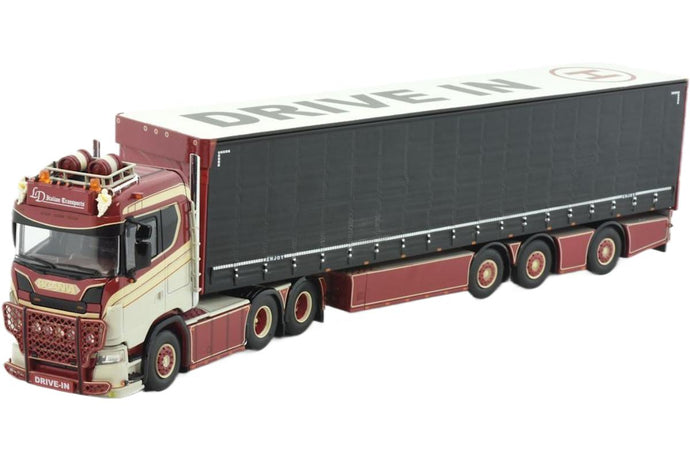 LD Transport Scania Next Gen S Series カーテンサイドセミトレーラー / TEKNO 1/50 建設機械模型 工事車両