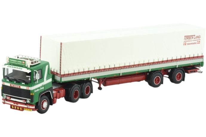 Torben Lang Scania 140 カーテンサイド セミトレーラー / TEKNO 1/50 建設機械模型 工事車両