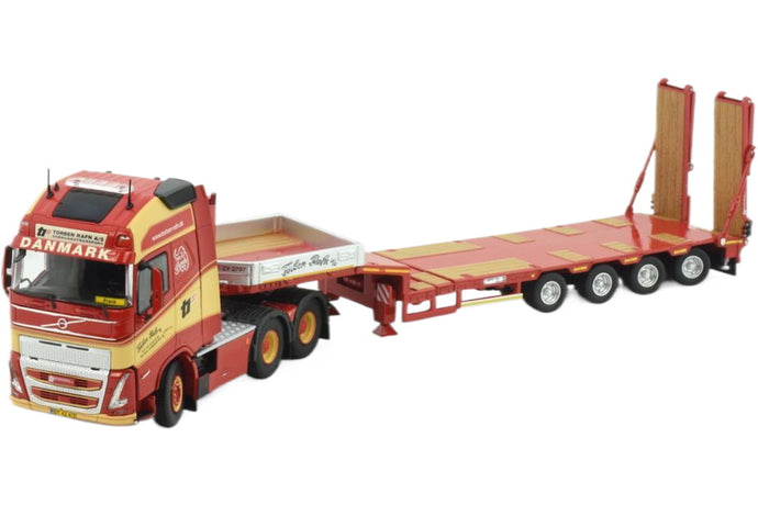 Torben Rafn Volvo FH05 Globetrotter XL ローローダー トレーラー / TEKNO 1/50 建設機械模型 工事車両