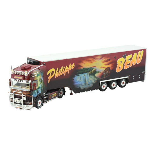 Beau Cougar スカニア 4シリーズ トップライン 冷凍冷蔵セミトレーラー 3軸 / Tekno 1/50 ミニカー トラック模型