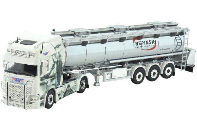 Repinski Scania Next Gen R Serie Highline 3axle タンカーセミトレーラー / TEKNO 1/50 建設機械模型 工事車両