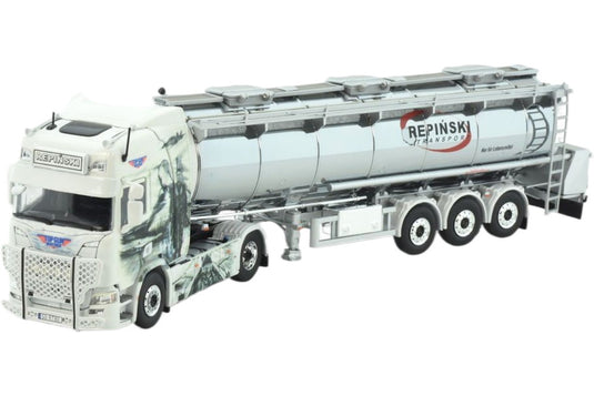 Repinski Scania Next Gen R Serie Highline 3axle タンカーセミトレーラー / TEKNO 1/50 建設機械模型 工事車両