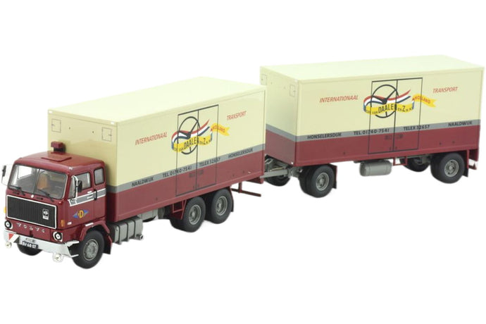 Van Daalen Volvo F89 ボックストレーラー トレーラー / TEKNO 1/50 建設機械模型 工事車両