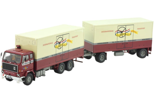 Van Daalen Volvo F89 ボックストレーラー トレーラー / TEKNO 1/50 建設機械模型 工事車両