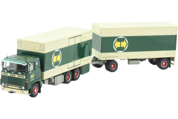 Van den Bos Scania 141 ボックストレーラー / TEKNO 1/50 建設機械模型 工事車両