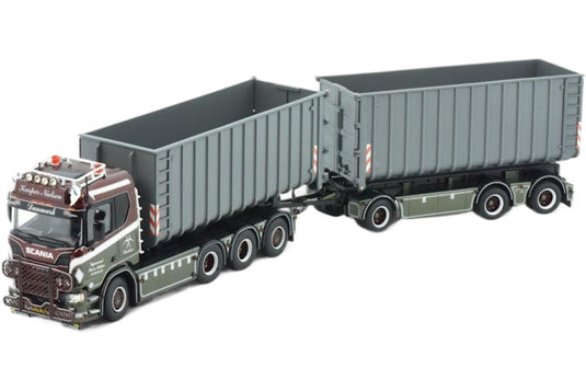 Vognmand Soren Nielsen Scania Next Gen R650 フックリフトコンテナトラックトレーラー / TEKNO 1/50 建設機械模型 工事車両