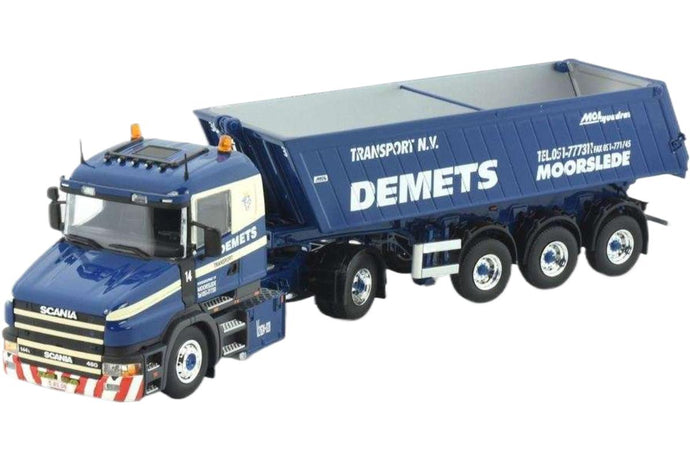 Demets Scania T144 460 ダンプセミトレーラー トレーラー / Tekno 1/50 建設機械模型 工事車両