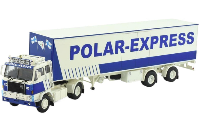 Polar Express Volvo F88 ボックスセミトレーラー / TEKNO 1/50 建設機械模型 工事車両