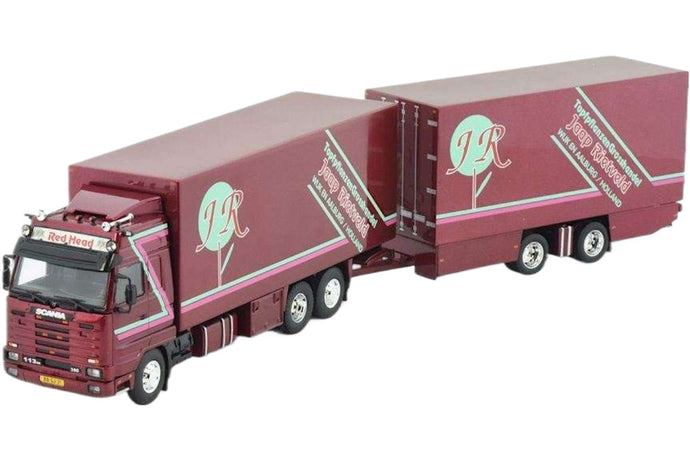 Jaap Rietveld Scania 3シリーズ Streamline ボックストラック・トレーラー トレーラー / Tekno 1/50 建設機械模型 工事車両