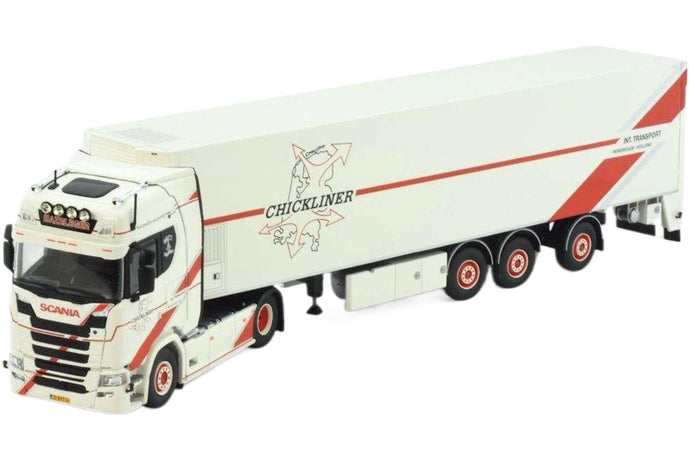 Chickliner Scania Next Gen S500 家禽運搬トレーラー トラック / Tekno 1/50 建設機械模型 工事車両