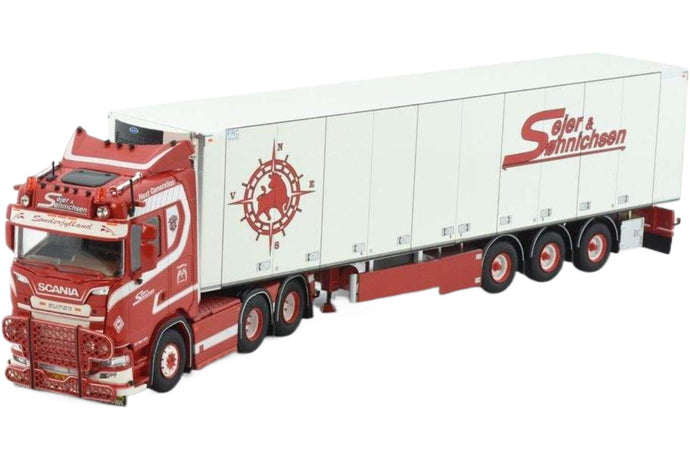 Sejer & Sonnichsen Scania Next Gen Sシリーズ 冷蔵セミトレーラー 3軸 / Tekno 1/50 建設機械模型 工事車両