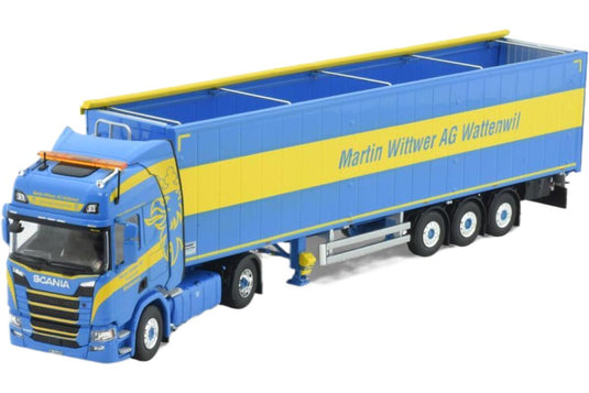 Martin Wittwer Scaniaスカニア Next Gen R-Serie Highline walking floor semitrailerウォーキングフロアセミトレーラー トラック 模型 /Tekno 1/50