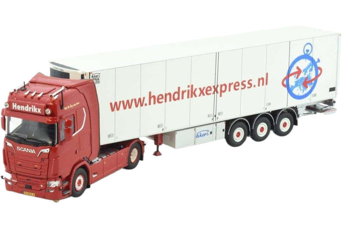 Hendrikx Express Scania NGS 530 冷凍セミトレーラー トラクタ / Tekno 1/50 建設機械模型 工事車両