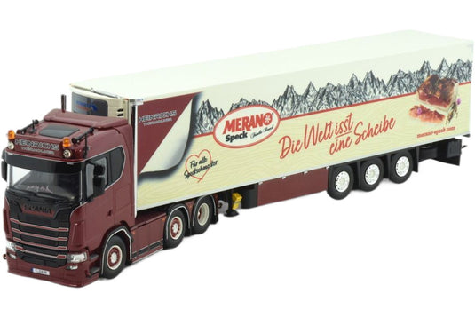 Heinrichs Merano Speck Scania S Serie Next Gen Highline 6x2 冷凍セミトレーラー / TEKNO 1/50 ミニカー 模型