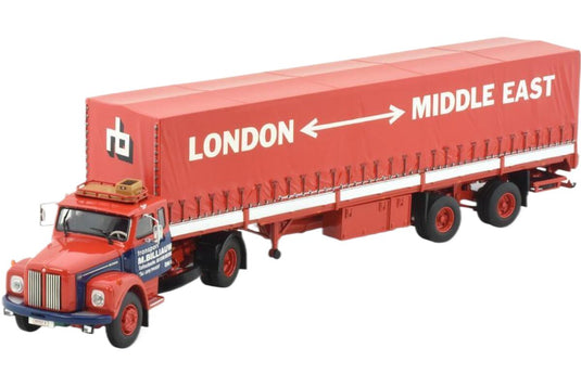 Billiauw Transport Scaniaスカニア Vabis L110 curtainside semitrailerカーテンサイドセミトレーラー トラック 模型 /Tekno 1/50