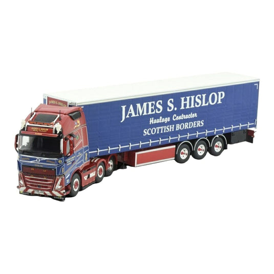 James S. Hislop ボルボ FH05 Globetrotter XL 6x2 カーテンサイドセミトレーラー / Tekno 1/50 ミニカー トラック模型