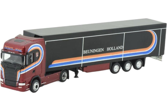 Patrick van der Mark Scania Next Gen S Serie Highline ボックスセミトレーラー / TEKNO 1/87 建設機械模型 工事車両