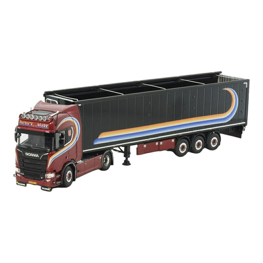 Patrick van der Mark スカニア NGR ハイライン ウォーキングフロアセミトレーラー / Tekno 1/50 ミニカー トラック模型