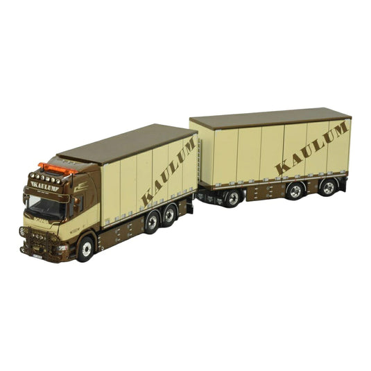 Kaulum Transport スカニア NGR Highline 6x2 ボックストレーラー / Tekno 1/50 ミニカー トラック模型