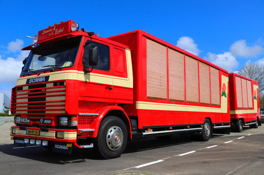 【予約】2026年発売予定 Fleurs van den Eykel スカニア 143-450 4x2 トラック レッド / Tekno 1/50 ミニカー トラック模型