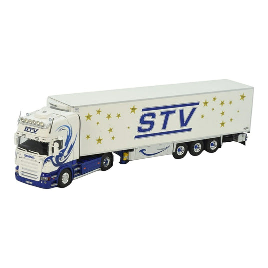 STV スカニア Rシリーズ トップライン 冷凍セミトレーラー 3軸 / Tekno 1/50 ミニカー トラック模型