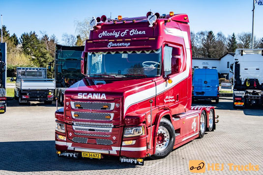 【予約】2026年発売予定 Nicolaj F. Olsen スカニア R Highline 6x2 トラクタ レッド / Tekno 1/50 ミニカー トラック模型
