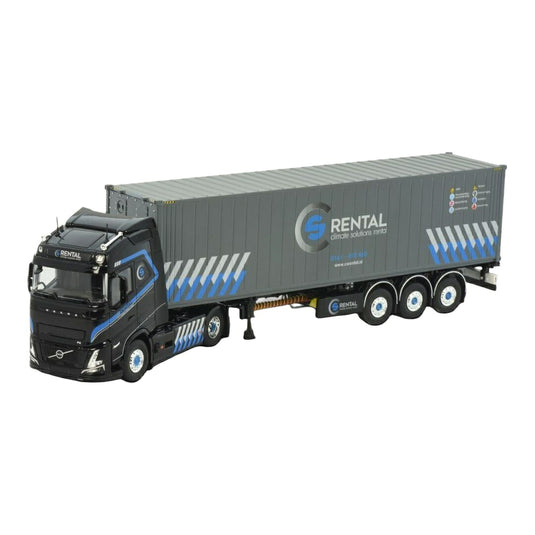 CS Rental ボルボ FH Aero グローブトロッター リーファーコンテナトレーラー / Tekno 1/50 ミニカー トラック模型
