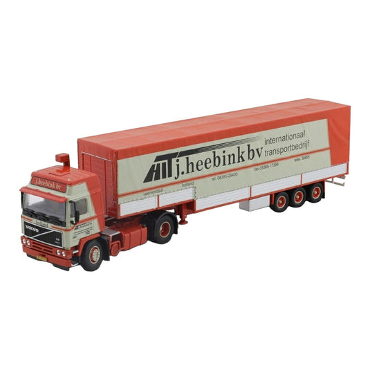 J.Heebink ボルボ F10 グローブトロッター カーテンサイドセミトレーラー / Tekno 1/50 ミニカー トラック模型