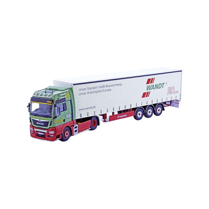 Tekno Spedition Wandt MAN TGX XXL 18.500 カーテンキャンバスセミトレーラー ZY.TK117-5461 トラック1/50 建設機械模型 工事車両