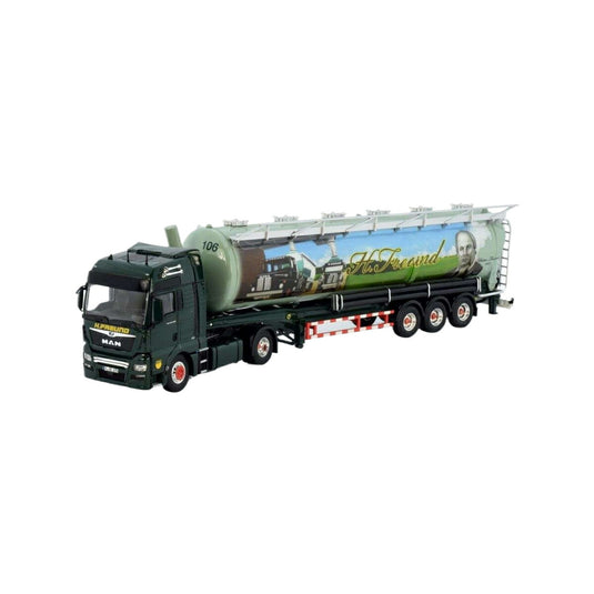 Tekno Spedition Freund MAN TGX XXL 18.540 バルクトレーラー ZY.TK117-7067 トラック1/50 建設機械模型 工事車両
