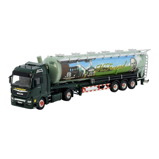 Spedition Freund MAN TGX XXL 18.540 バルク トレーラー 粉粒体運搬車 / TEKNO 1/50 トラック模型