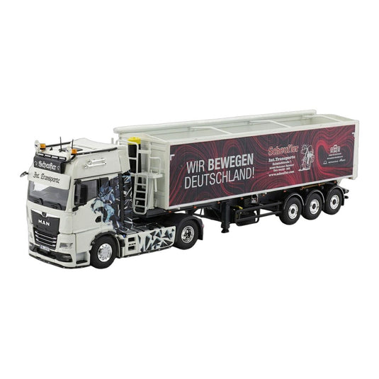 Scheufler Wir bewegen Deutschland MAN TGX GX ダンプ セミトレーラー 建設車両 / TEKNO 1/50 トラック模型