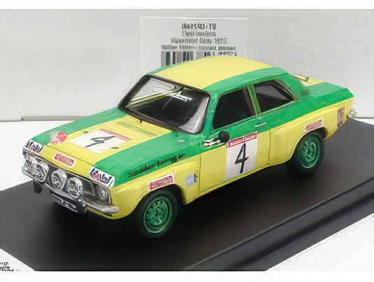OPEL ASCONA (night version) N 4 RALLY ALPENFAHRT 1973 W.ROHRL J.BERGER YELLOW GREEN/TROFEU 1/43ミニカー