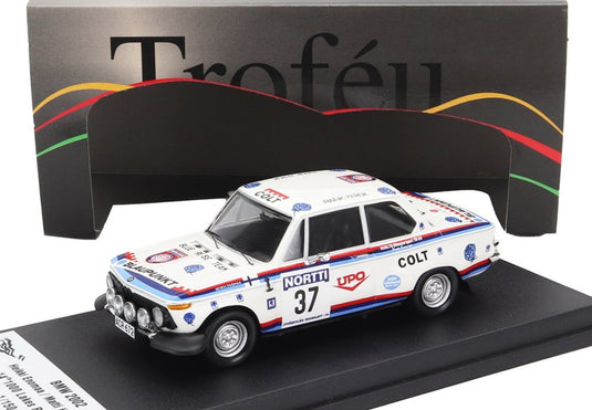 BMW 2002 ナイトバージョン N 37 1000湖ラリー 1974 HEIKKI ENOMAA ホワイト ブルー レッド 150台限定/ Trofeu 1/43 ミニカー