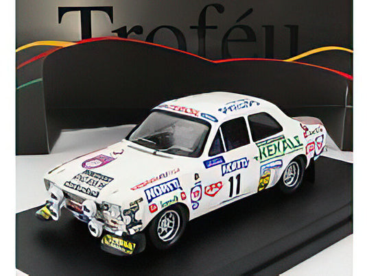 FORD ENGLAND  ESCORT MKI (night version) N 11 RALLY 1000 LAKES 1975 A.VATANEN  G.PHILLIPS  WHITE/Trofeu 1/43ミニカー